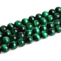Tiger Eye Beads, Round, DIY green Approx 15 Inch 