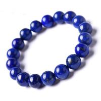 Natural Lapis Lazuli Bracelet, Round, Unisex blue cm 