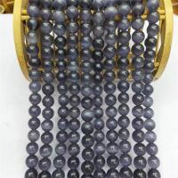 Katzenauge Perlen, rund, poliert, DIY & verschiedene Größen vorhanden, violett, Länge:ca. 15 ZollInch, verkauft von Strang