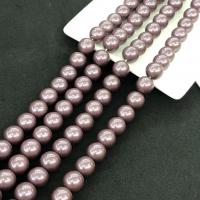 perle de coquillage teint, Shell Pearl, Rond, poli, DIY, plus de couleurs à choisir, 12mm Environ 15 pouce, Vendu par brin