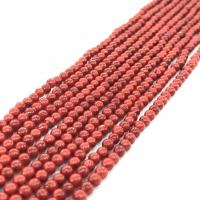 Muschelkern Perle, rund, poliert, DIY & verschiedene Größen vorhanden, rot, Länge:ca. 15 ZollInch, verkauft von Strang