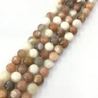 Mondstein Perlen, rund, poliert, DIY & verschiedene Größen vorhanden, gemischte Farben, Länge:ca. 15 ZollInch, verkauft von Strang