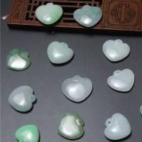 Jadeite Pendant, Heart, polished, random style & Unisex, green - 