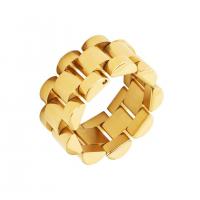 Titanium Steel Finger Ring, Geometrical Pattern, plated, Unisex 10mm, US Ring 