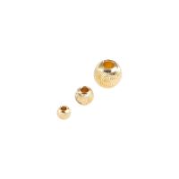 perla de cobre, metal, Esférico, chapado en oro de 14 K, Bricolaje & diverso tamaño para la opción, 50PCs/Grupo, Vendido por Grupo
