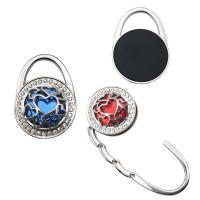 Zinc Alloy Bag Hanger, portable & Collapsible & with rhinestone 
