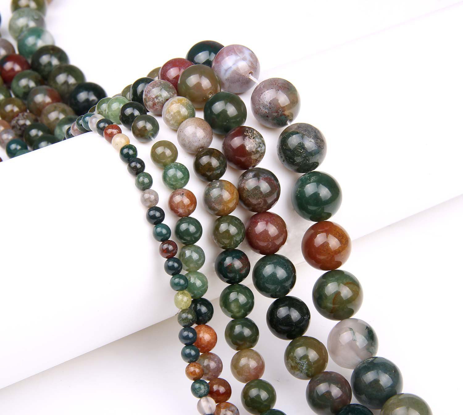 Natural Indian Agate Beads, Round, different size for choice, Grade AAAAA, Hole:Approx 1mm, Length:Approx 15.5 Inch, Sold By Strand