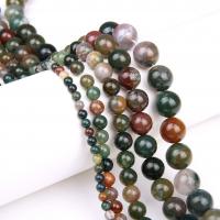 Natural Indian Agate Beads, Round Grade AAAAA Approx 1mm Approx 15.5 Inch 
