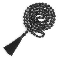 Fashion Fringe Necklace, Obsidian, Unisex, black, 8mm Approx 42.52 Inch 