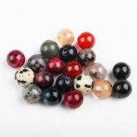 Perles de pierre gemme mixte, Pierre naturelle, Rond, poli, DIY, couleurs mélangées, Vendu par sac