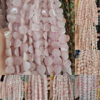 Natural Rose Quartz Beads, polished, DIY, pink cm 