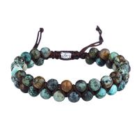 Gemstone Woven Ball Bracelets, African Turquoise, plated, fashion jewelry & Unisex cm 