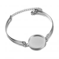Stainless Steel Bracelet & Bangle Setting, plated, fashion jewelry & for woman, original color, 20mm 