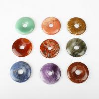 Joyas de piedras preciosas colgante, Piedra natural, Donut, unisexo, más colores para la opción, 35x5mm, Vendido por UD