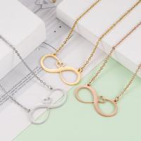 Stainless Steel Jewelry Necklace, Infinity, plated, Unisex Approx 17.72 Inch 
