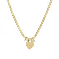 Stainless Steel Jewelry Necklace, with 1.96 inch extender chain, Heart, gold color plated, for woman Approx 15.35 Inch 