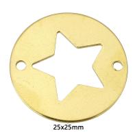 Stainless Steel Charm Connector, gold color plated, hollow Approx 1mm 