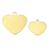 pendentifs de cœur en inox , acier inoxydable, coeur, Placage de couleur d'or, normes différentes pour le choix, Vendu par PC