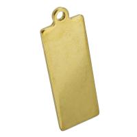 Stainless Steel Tag Charm, Rectangle, gold color plated Approx 2mm 