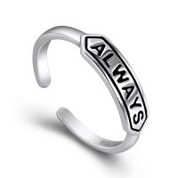 Brass Finger Ring, plated, Adjustable & for woman & enamel, silver color, 16mm 