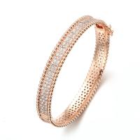 Cubic Zirconia Micro Pave Brass Bracelet, plated, micro pave cubic zirconia & for woman 