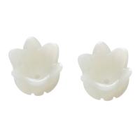 coquille calotte de perle, fleur, blanc Environ 1mm, Vendu par PC