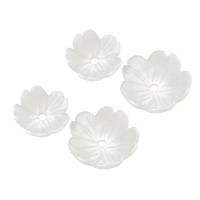 Shell Bead Cap, Flower white Approx 1mm 