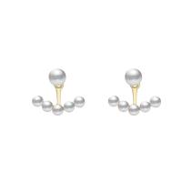 Ear Jacket, Zinc Alloy, with Plastic Pearl, for woman 