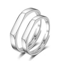 Brass Finger Ring, plated, Unisex, silver color, 17mm 