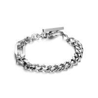 Titane bracelet en acier et bracelet, Acier titane, poli, longueur différente pour le choix & unisexe, couleur originale, 8.7mm, Vendu par PC