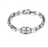 Titane bracelet en acier et bracelet, Acier titane, poli, longueur différente pour le choix & unisexe, couleur originale, 5.5mm, Vendu par PC