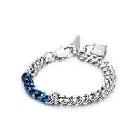 Titanium Steel Bracelet & Bangle, Lock, plated & Unisex, mixed colors 