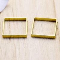 Brass Linking Ring, Square, golden Approx 
