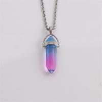 Quartz Necklace, Stainless Steel, with Quartz & Zinc Alloy, silver color plated, fashion jewelry .62 Inch 