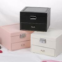 Multifunctional Jewelry Box, PU Leather, portable & with mirror 