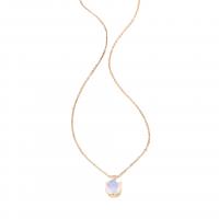 Sea Opal Necklace, Stainless Steel, with Sea Opal, plated, for woman & with rhinestone cm 