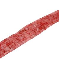 Cuarzo De Cereza, cuarzo cereza, Rectángular, Bricolaje, Rojo, 4x13mm, longitud:38 cm, Vendido por Sarta