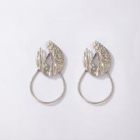 Zinc Alloy Drop Earring, for woman, silver color 