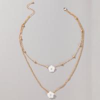 Zinc Alloy Necklace, with Acrylic, for woman, golden Approx 45 cm 