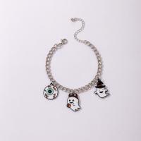 Enamel Zinc Alloy Bracelets, Unisex & Halloween Jewelry Gift, mixed colors cm 