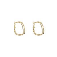 Zinc Alloy Hoop Earring, high quality plated, fashion jewelry & for woman, golden 