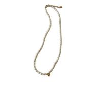 Collier de perles d'eau douce naturelles, perle d'eau douce cultivée, avec 1.96inch chaînes de rallonge, Style coréen & pour femme Environ 13.3 pouce, Vendu par PC
