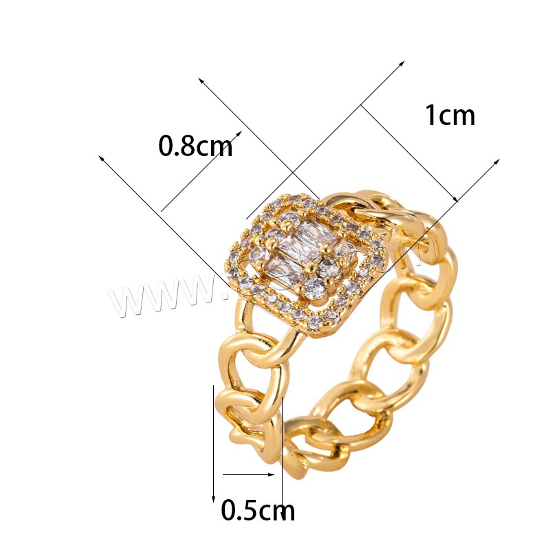 Cubic Zirconia Micro Pave Brass Finger Ring, plated, different size for choice & micro pave cubic zirconia & for woman, more colors for choice, 10x8mm, 5mm, US Ring Size:6-9, Sold By PC