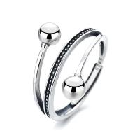 925 Sterling Silver Open Finger Ring, Adjustable & for woman, original color 