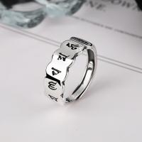 925 Sterling Silver Open Finger Ring, Adjustable & for woman, original color 