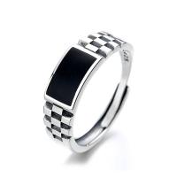 925 Sterling Silver Open Finger Ring, Adjustable & for woman & enamel, original color 