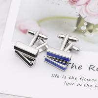 Brass Cufflinks, platinum color plated, for woman & enamel 