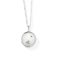 Fashion Locket Necklace, Zinc Alloy, with 1.97inch extender chain, Round, platinum plated, with photo locket & for woman & with rhinestone Approx 15.75 Inch 