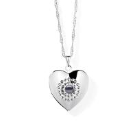 Fashion Locket Necklace, Zinc Alloy, with Plastic Pearl, with 1.97inch extender chain, Heart, platinum plated, with photo locket & for woman Approx 15.75 Inch 