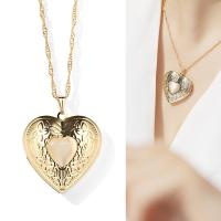 Fashion Locket Necklace, Zinc Alloy, with Cats Eye, with 1.97inch extender chain, Heart, plated, with photo locket & for woman Approx 15.75 Inch 